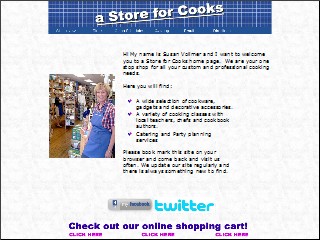 Web site www.astoreforcooks.com, A Store For Cooks