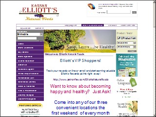 Web site www.elliottsnaturalfoods.com, Elliott's Fine Nutrition