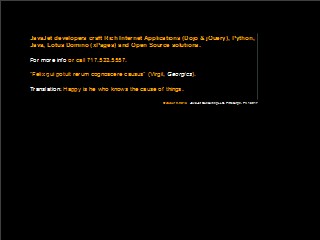 Web site www.javajet.com, Java Jet