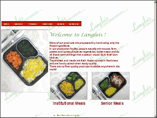 Web site www.langloisfoods.com, Langlois Frozen Foods