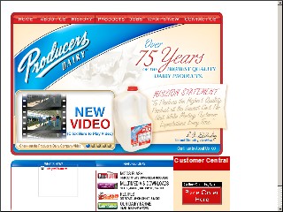 Web site www.producersdairy.com, Producers Dairy Foods Inc