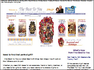 Web site www.thebesttoyou.com, Best To You Elegant Gift Bskts
