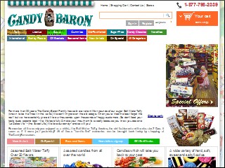 Web site www.thecandybaron.com, Candy Baron