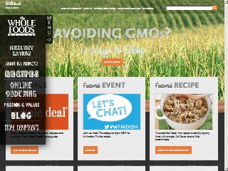 Web site www.wholefoods.com, Whole Foods Market
